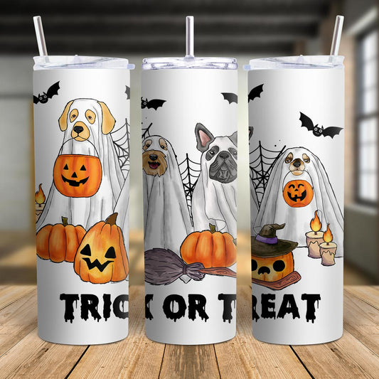 Dog Halloween Skinny Tumbler