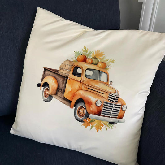 Fall Truck Throw Pillow