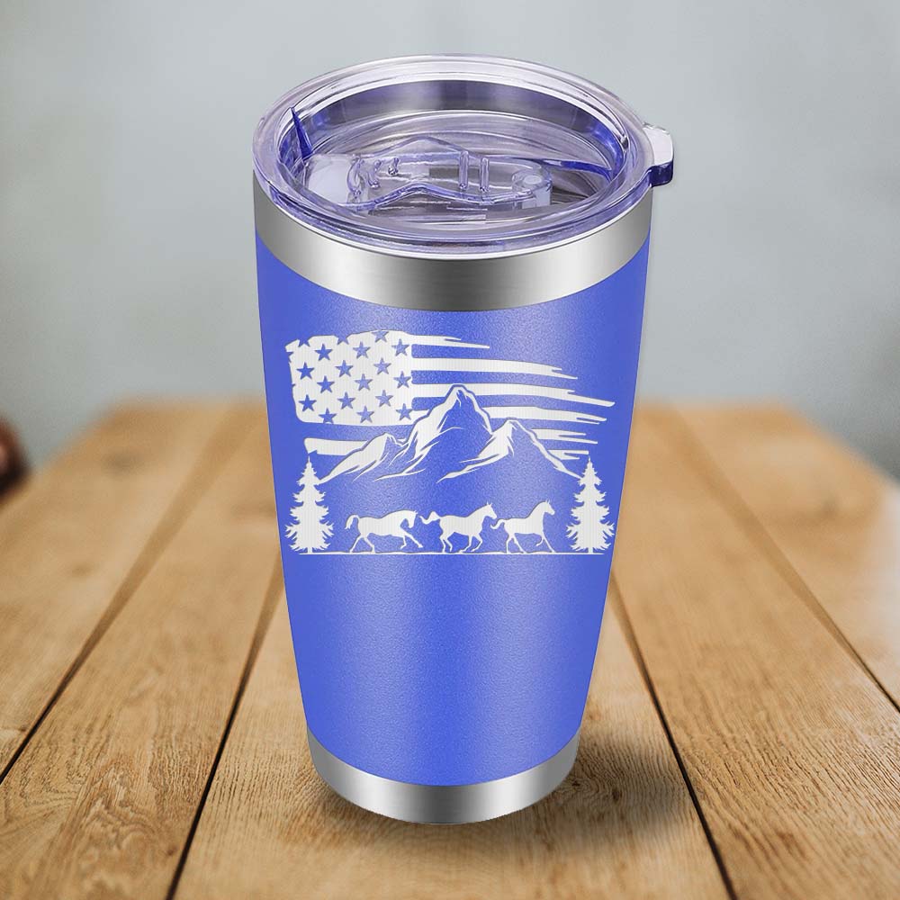 USA 3 Horses - 20oz Tumbler