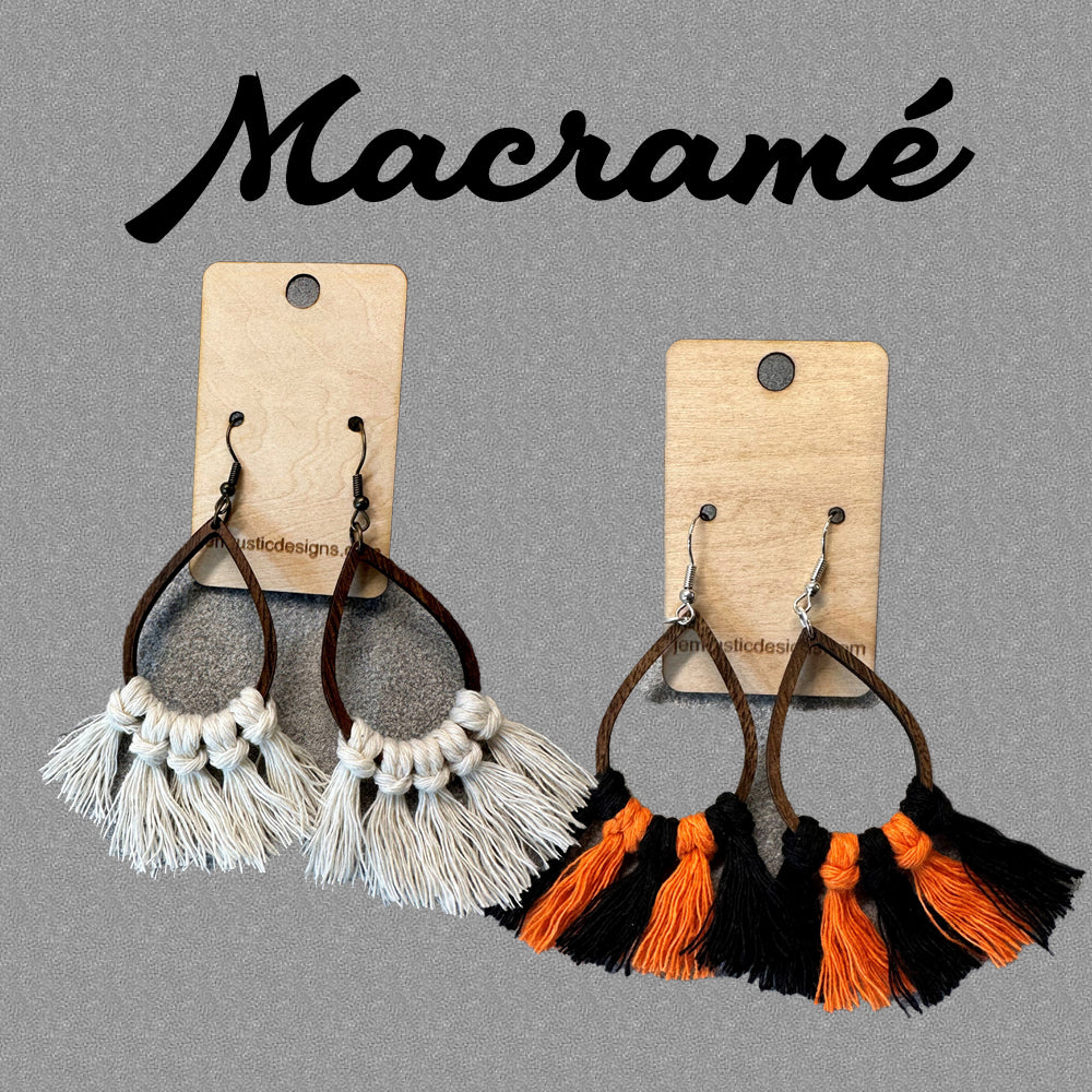 Macrame Teardrops - Earrings