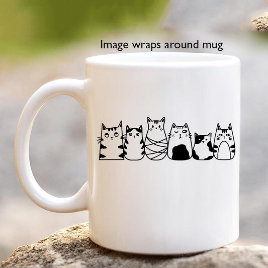 Cats Line Up - Mug