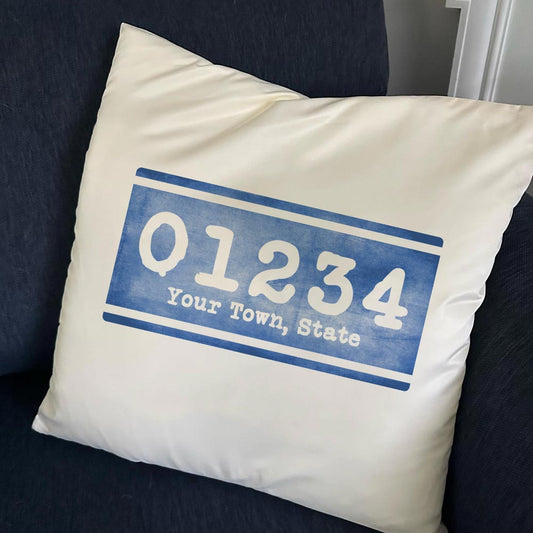 Zip Code Throw Pillow