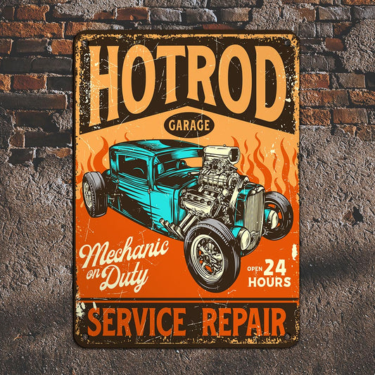 Classic Car Service Metal Sign 6