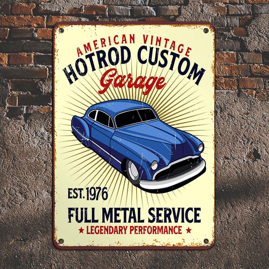 Classic Car Service Metal Sign 7