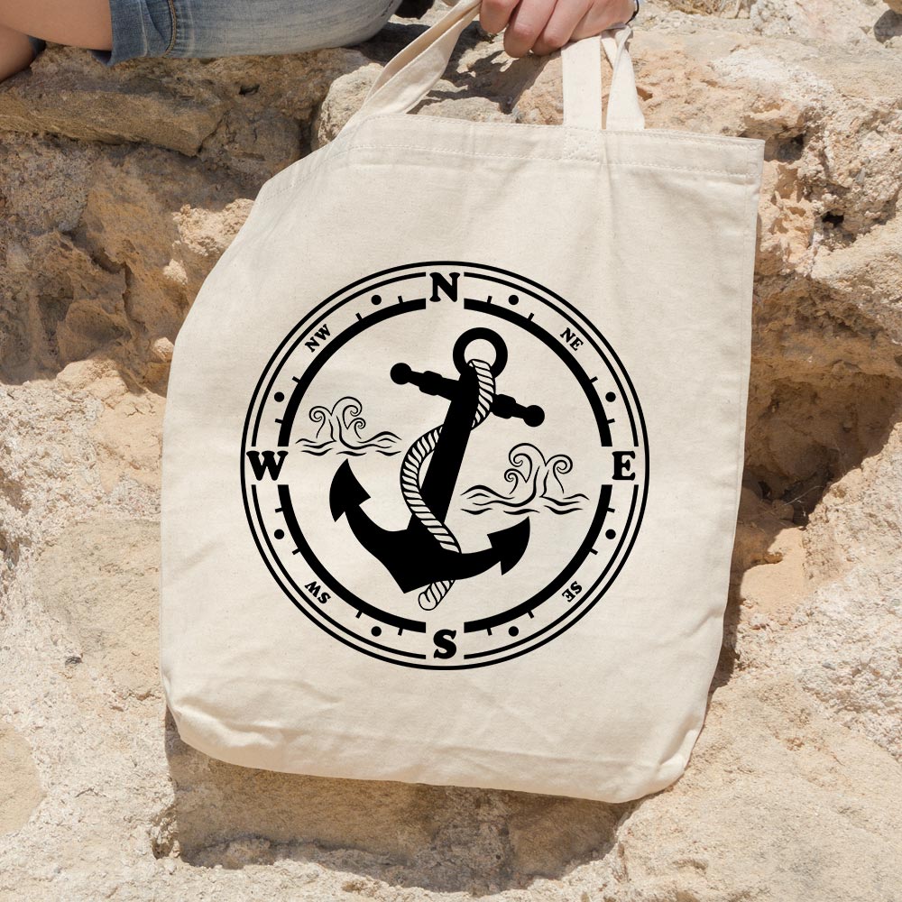 Compass and Anchor - Tote Bag