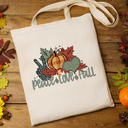 Peace Love Fall - Tote Bag