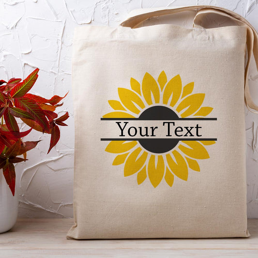 Sunflower Monogram - Tote Bag