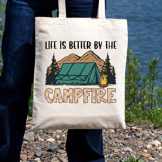 Life is Better by the Campfire - Tote Bag