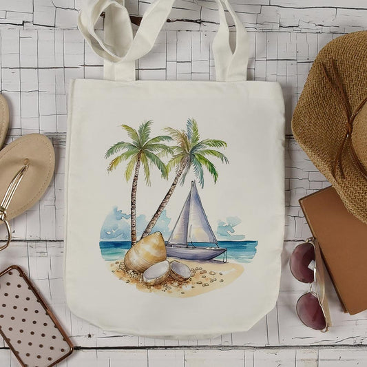 Beach Sail Scene - Tote Bag