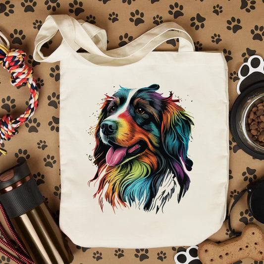 Cool Colors Dog - Tote Bag