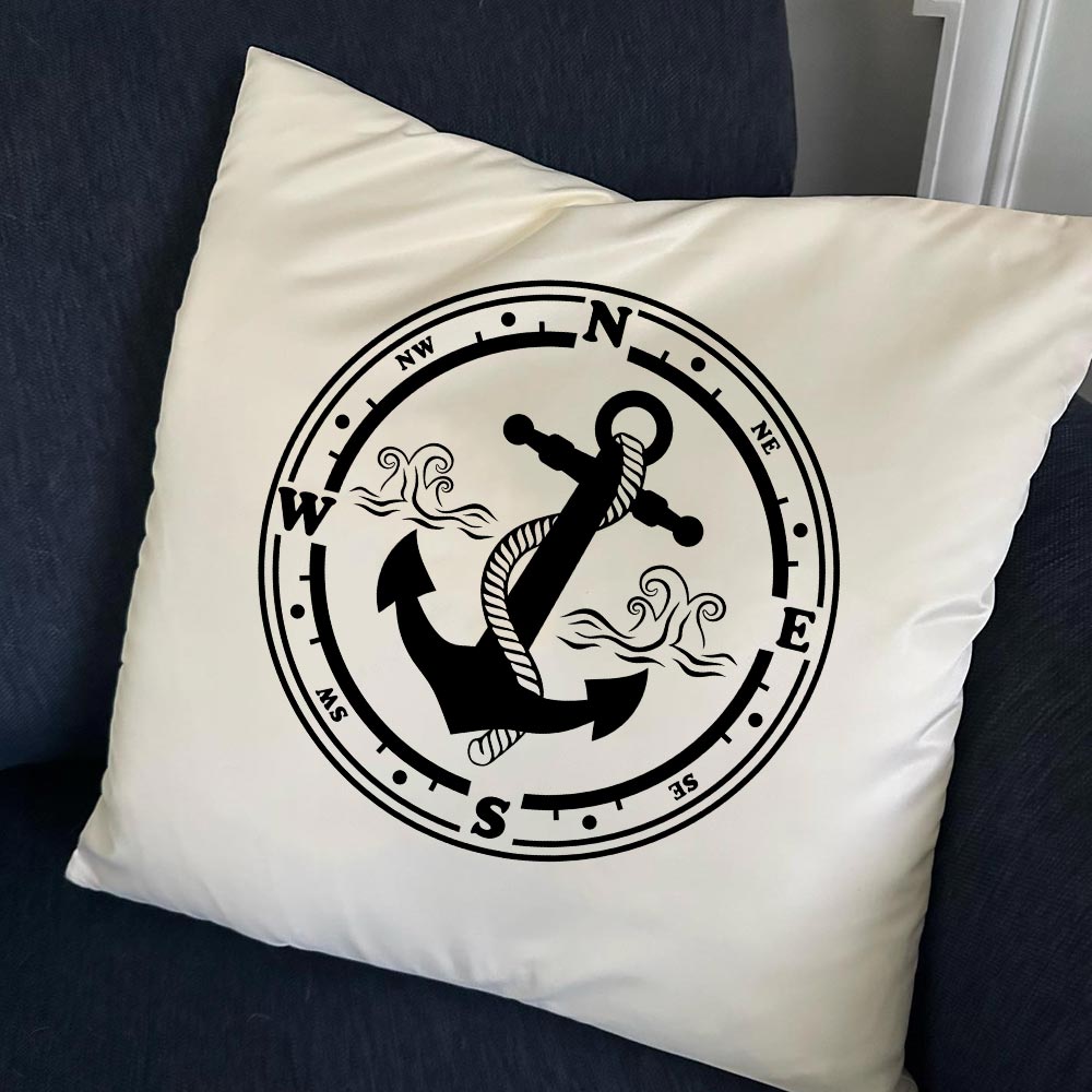 Compass Throw Pillow