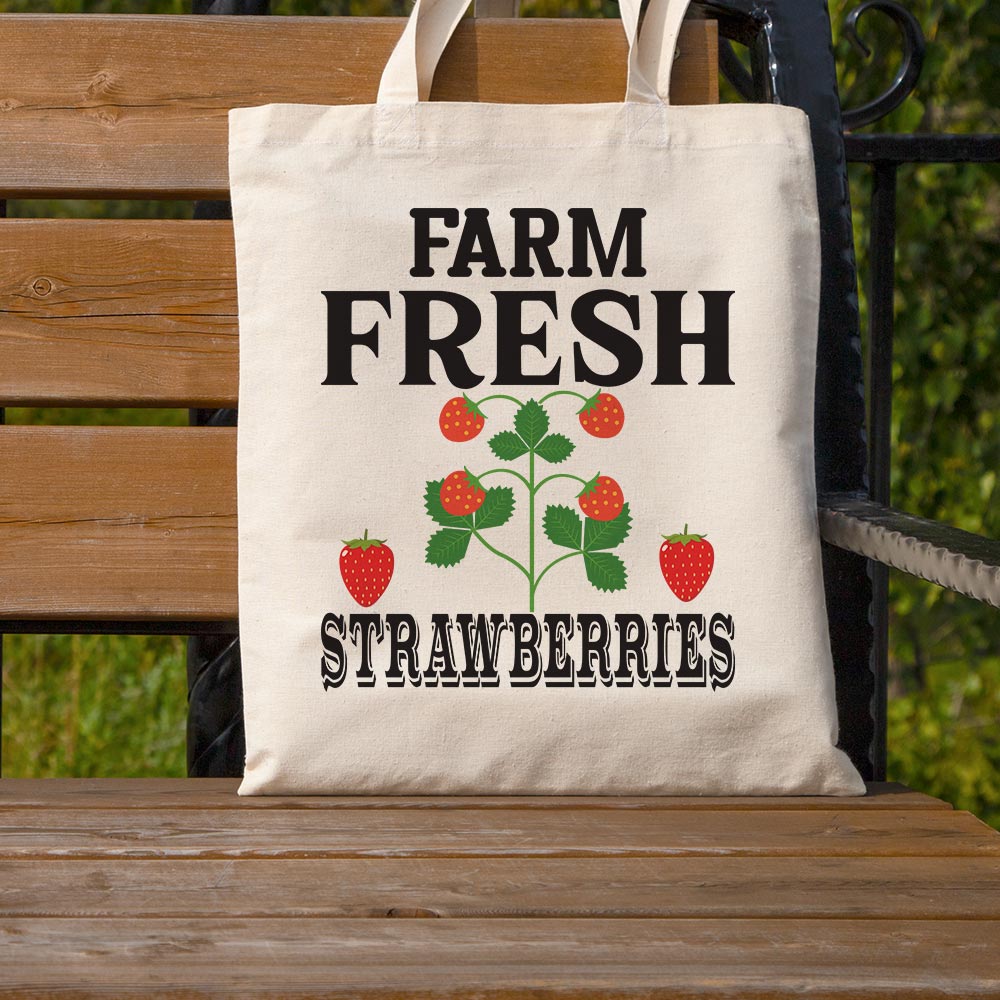 Farm Fresh Strawberries - Tote Bag