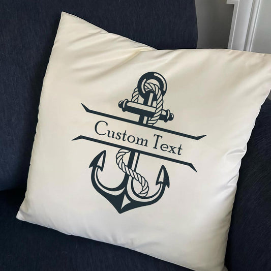 Personalized Anchor Throw Pillow