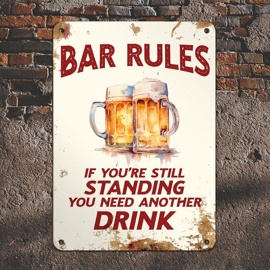 Bar Rules Bar Sign Metal Sign