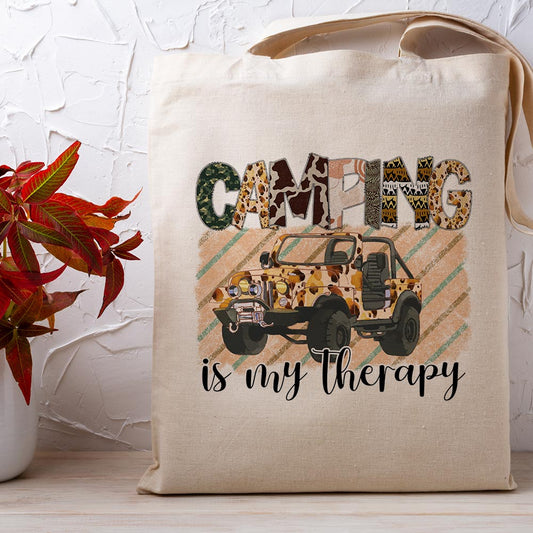 Camping is my Therapy - Tote Bag