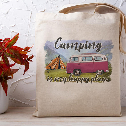 Camping is my Happy Place - Tote Bag