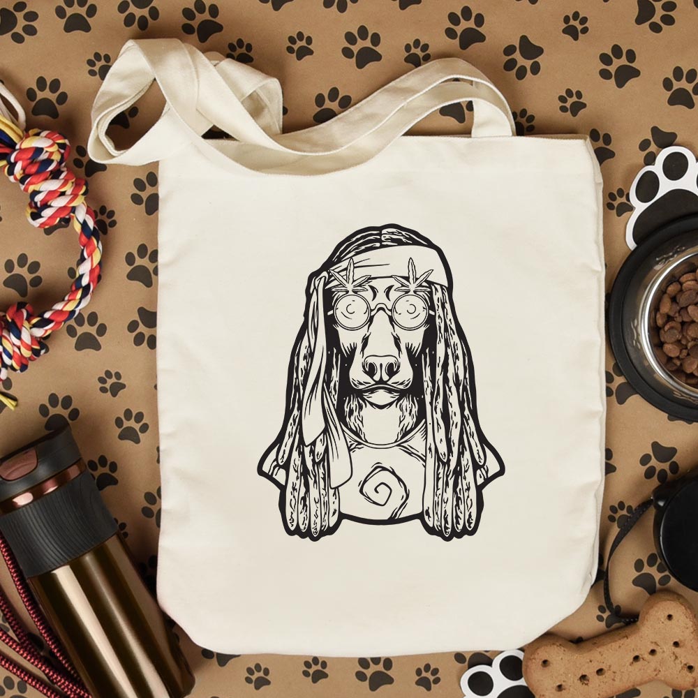 Cool Hippie Dog - Tote Bag