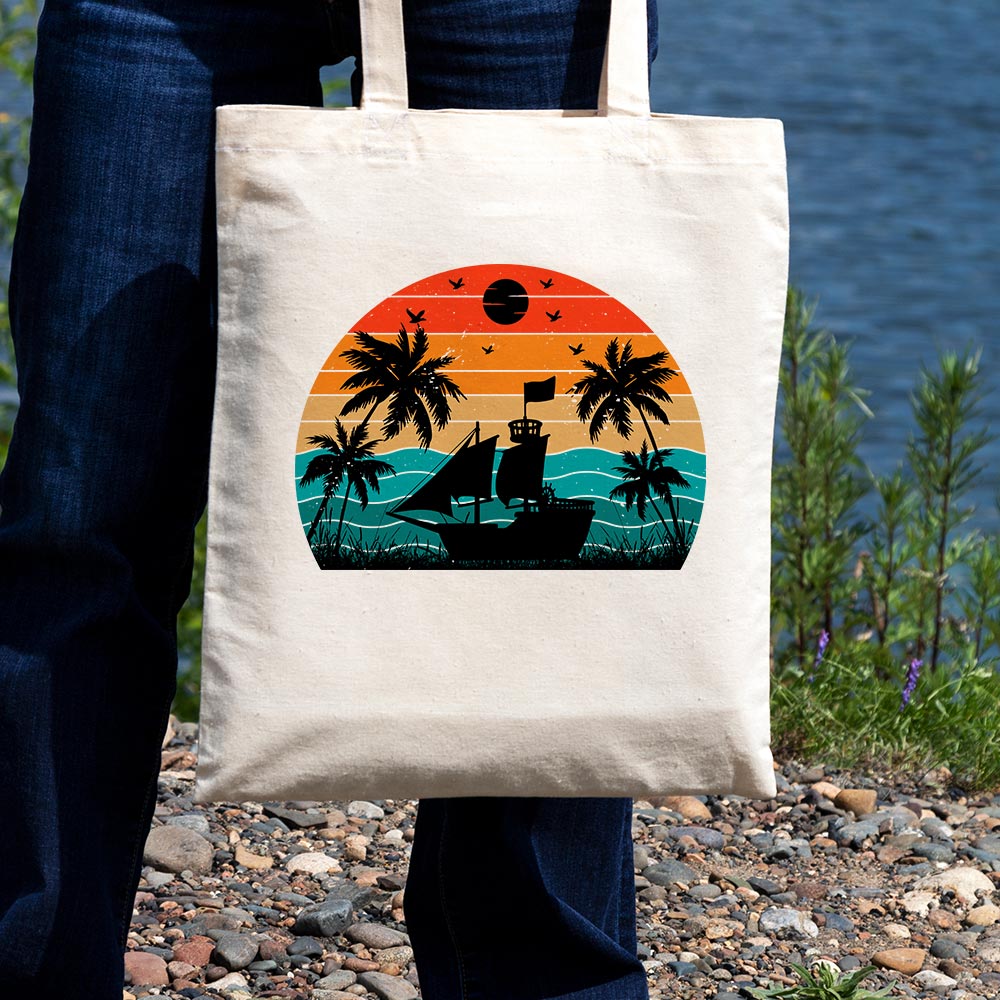 Boat Sunset - Tote Bag