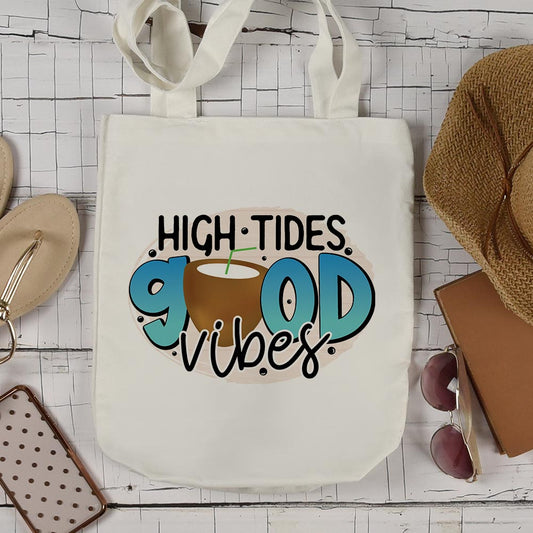 High Tides Good Vibes - Tote Bag