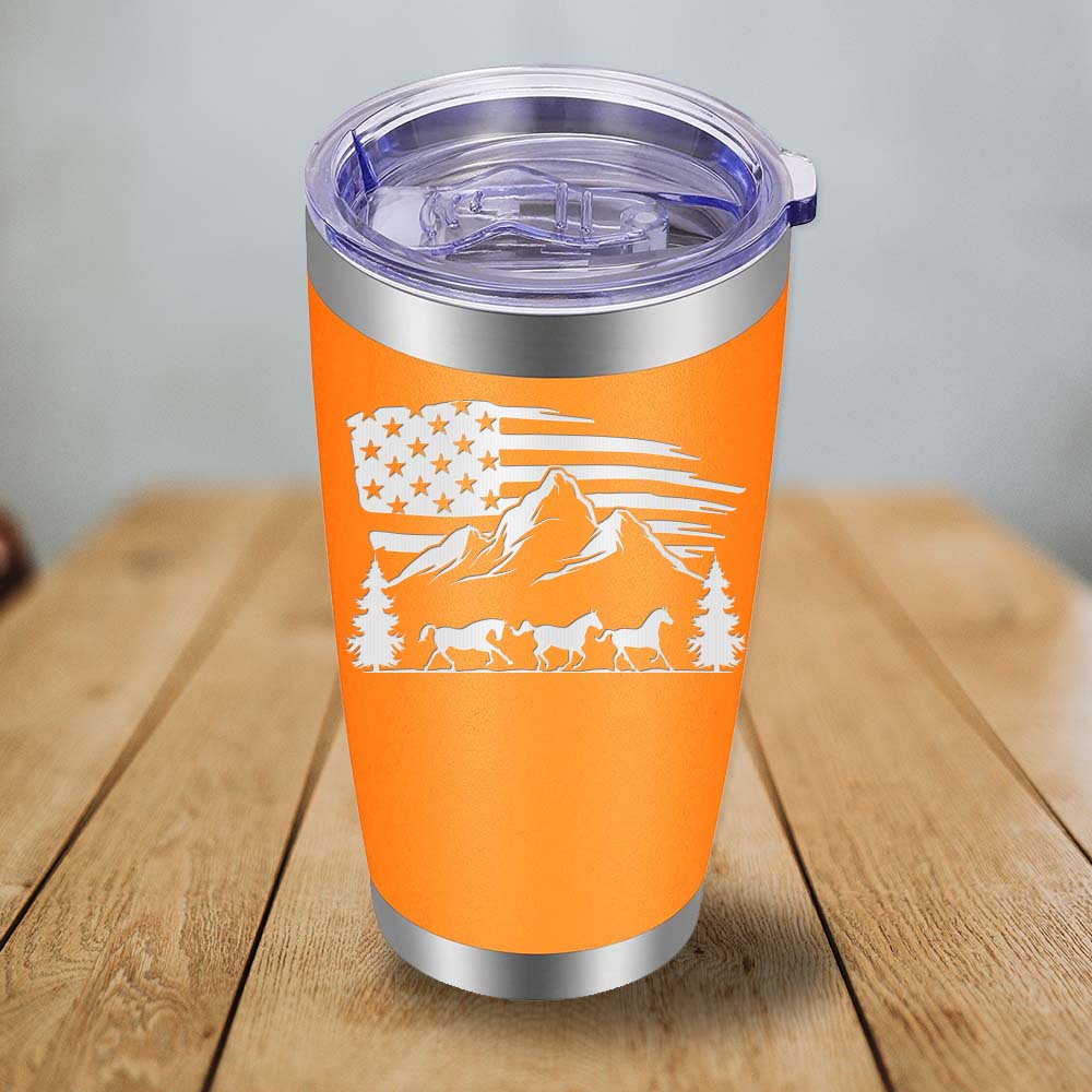 USA 3 Horses - 20oz Tumbler