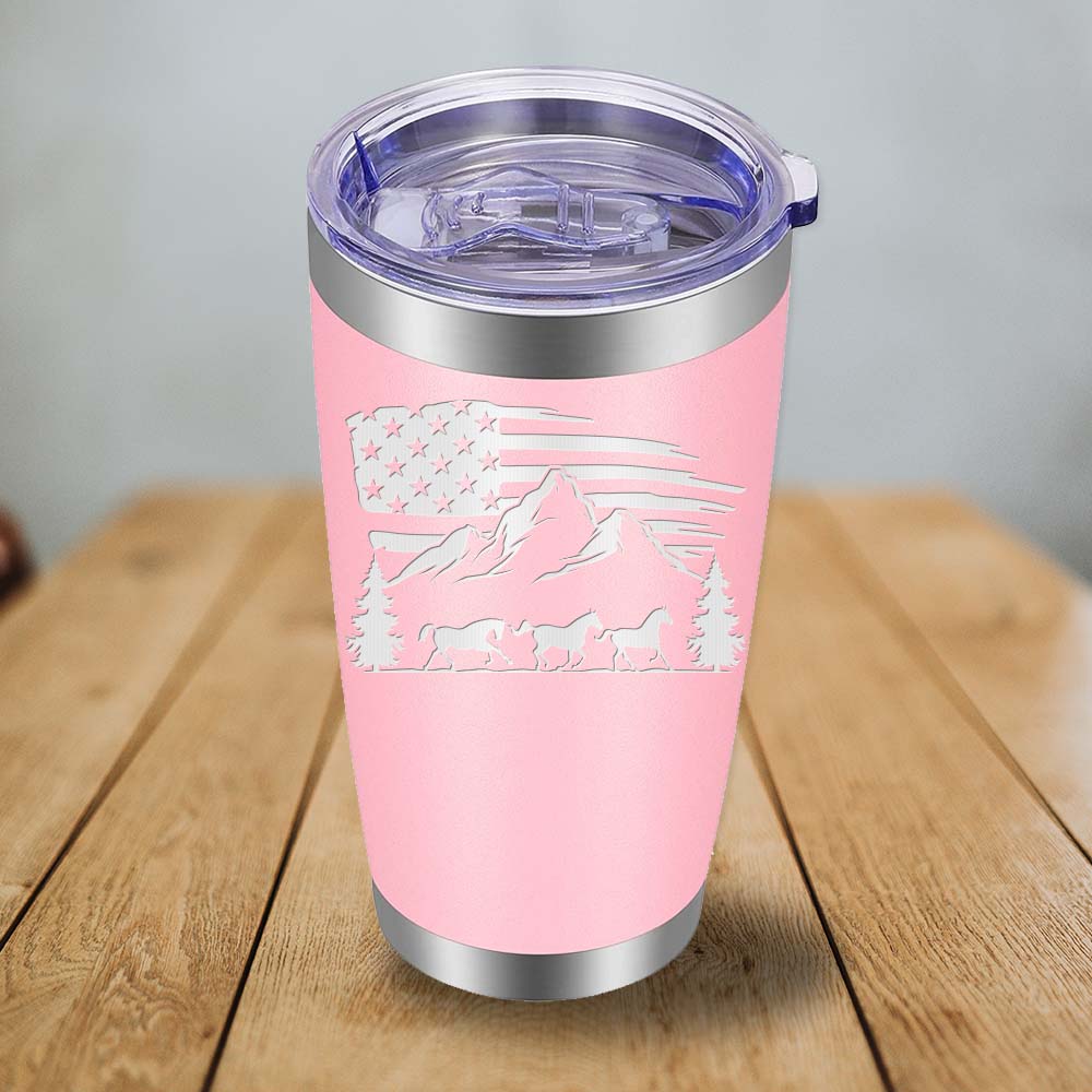 USA 3 Horses - 20oz Tumbler