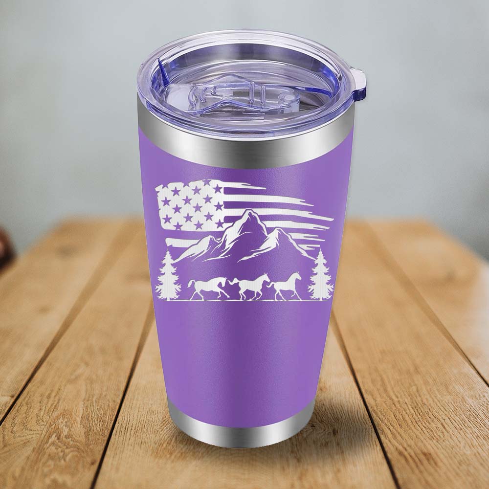 USA 3 Horses - 20oz Tumbler