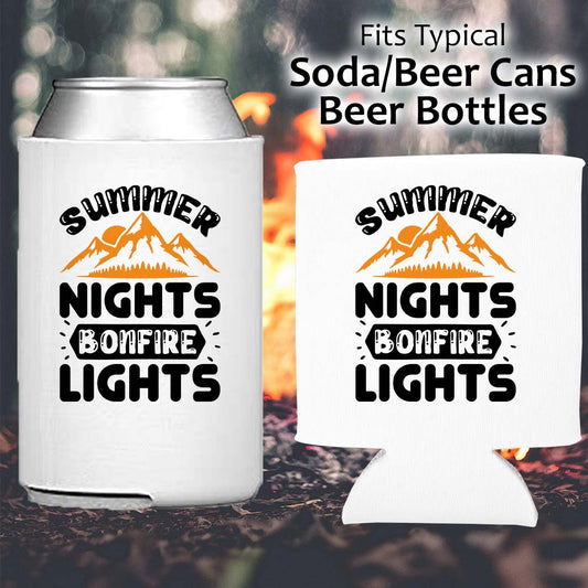 Summer Nights Bonfire Lights - Koozie