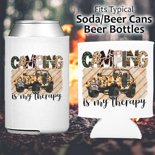 Camping is my Therapy - Koozie