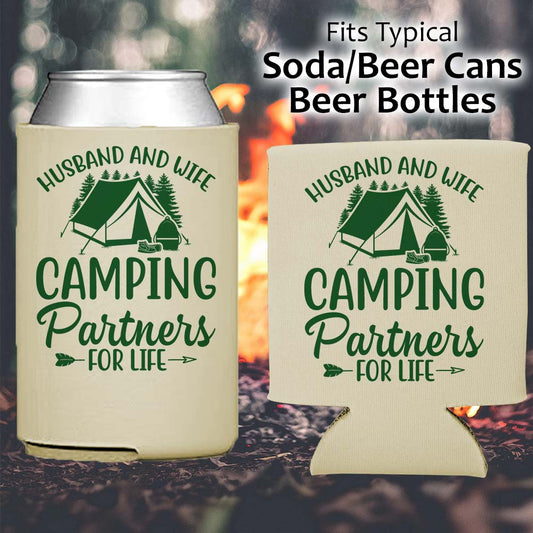 Husband Wife Camping Partners - Koozie