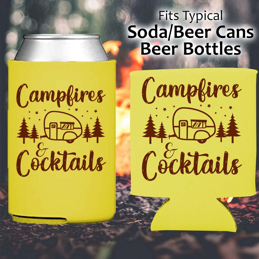 Campfires and Cocktails - Koozie