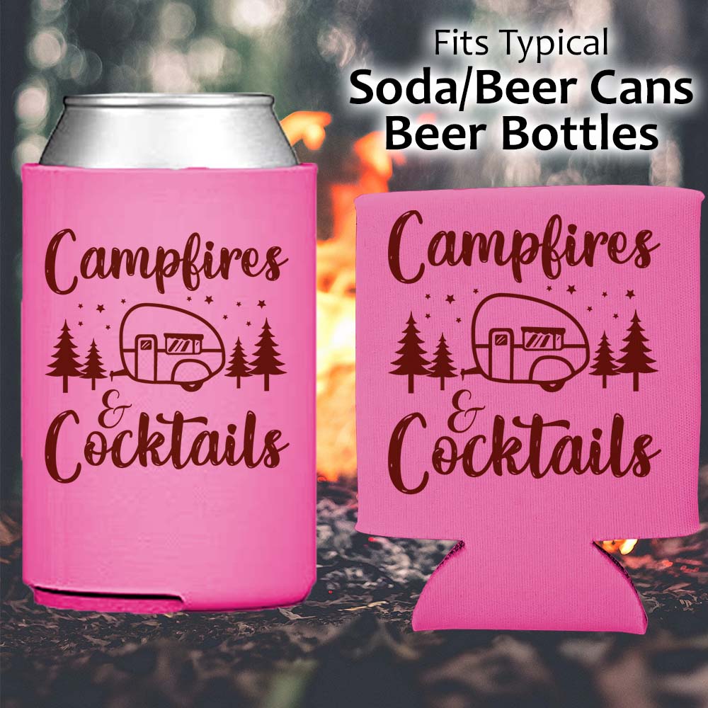 Campfires and Cocktails - Koozie