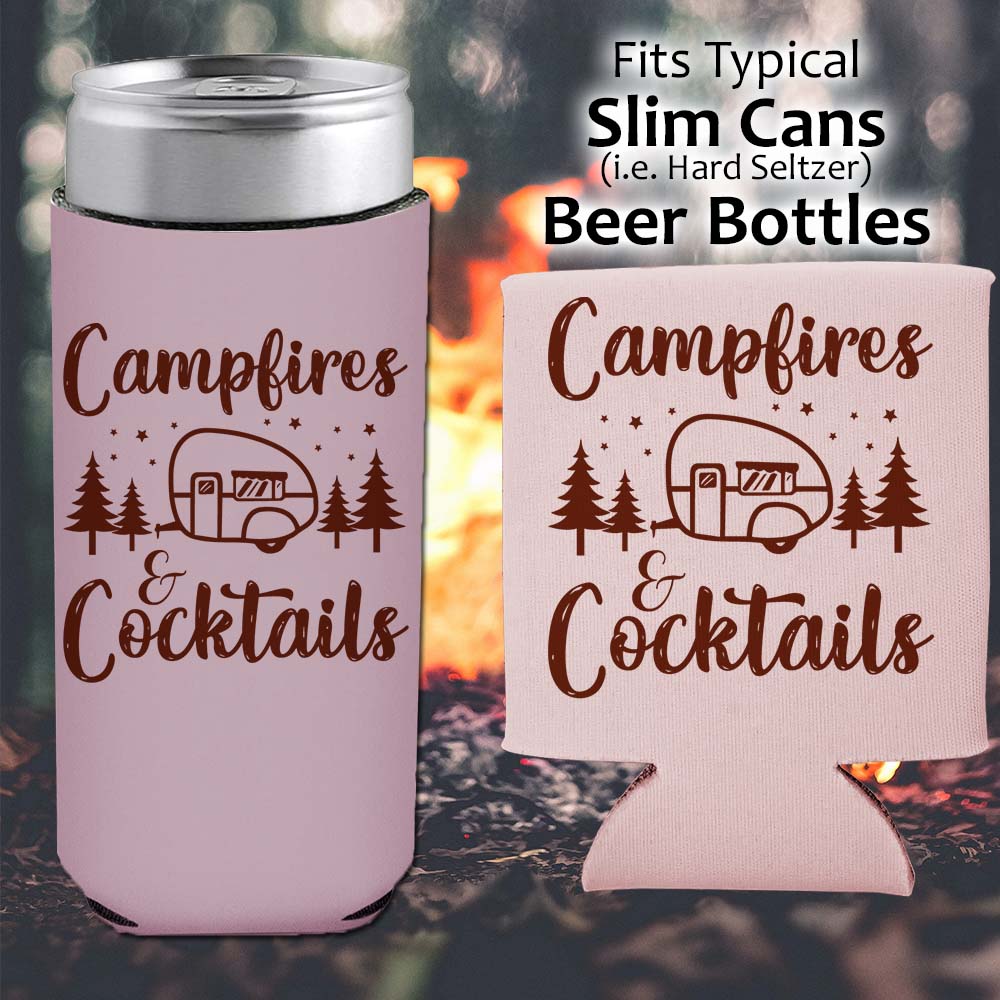 Campfires and Cocktails - Koozie