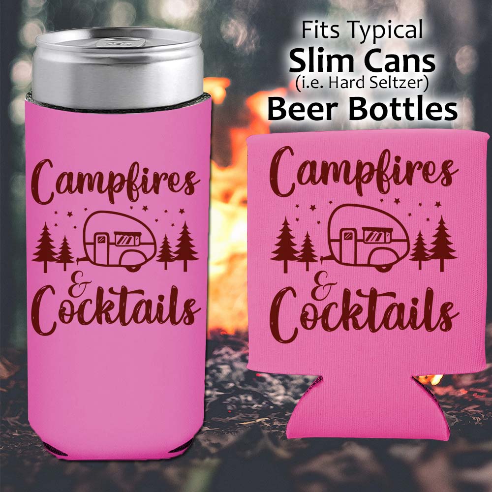 Campfires and Cocktails - Koozie