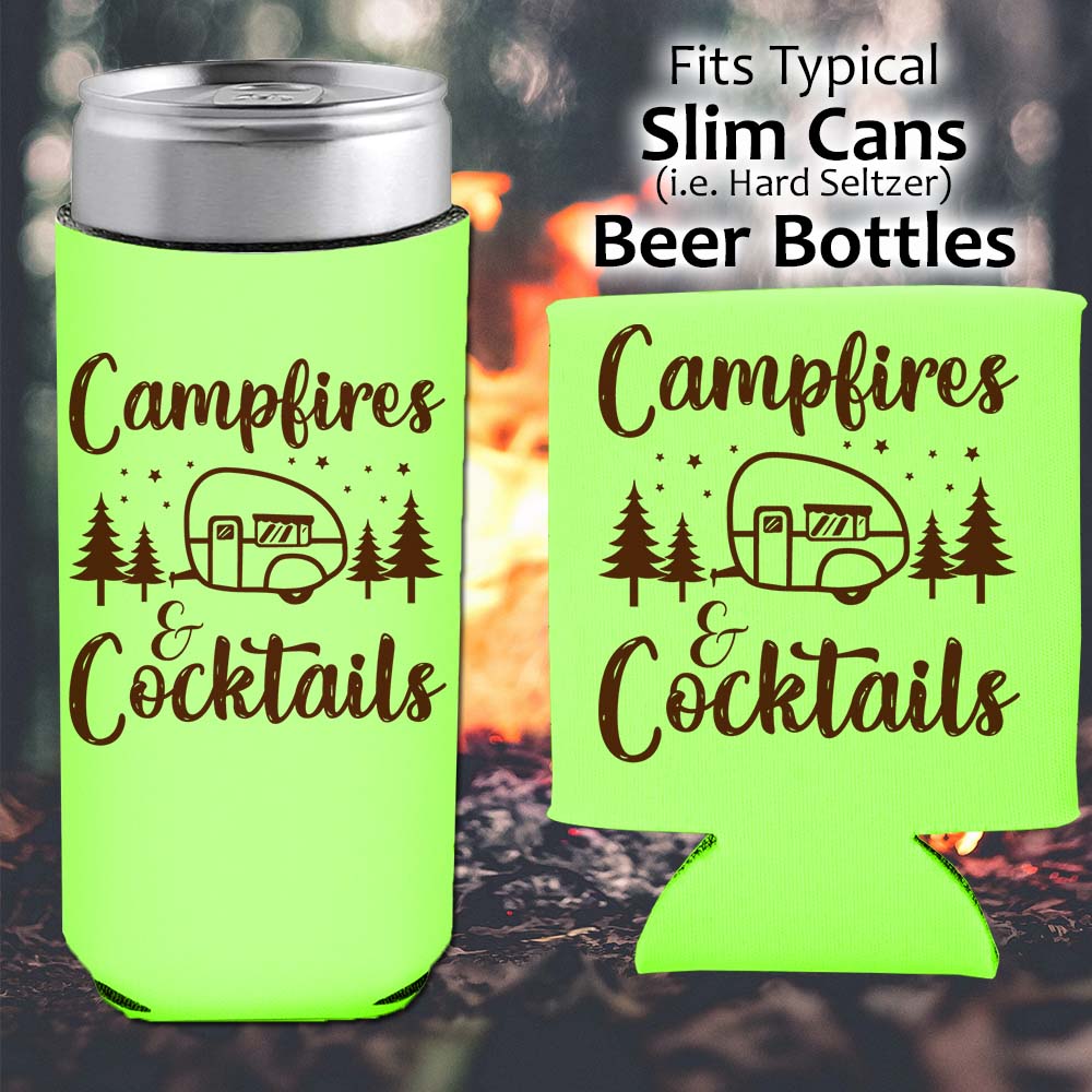 Campfires and Cocktails - Koozie