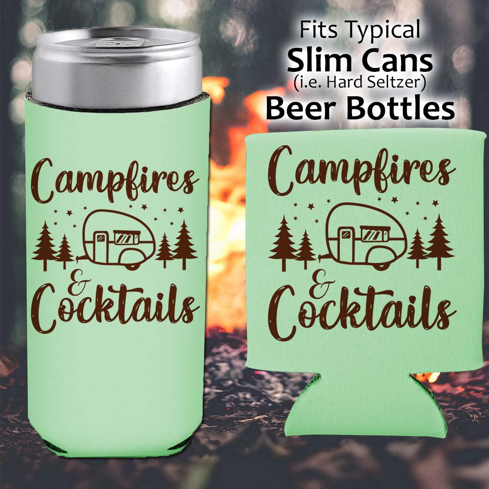 Campfires and Cocktails - Koozie