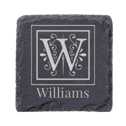 Apex Monogram Slate Coaster