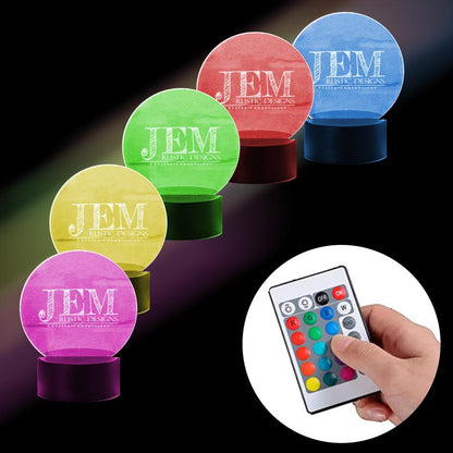 Mama Circle Color LED Acrylic Light with Remote