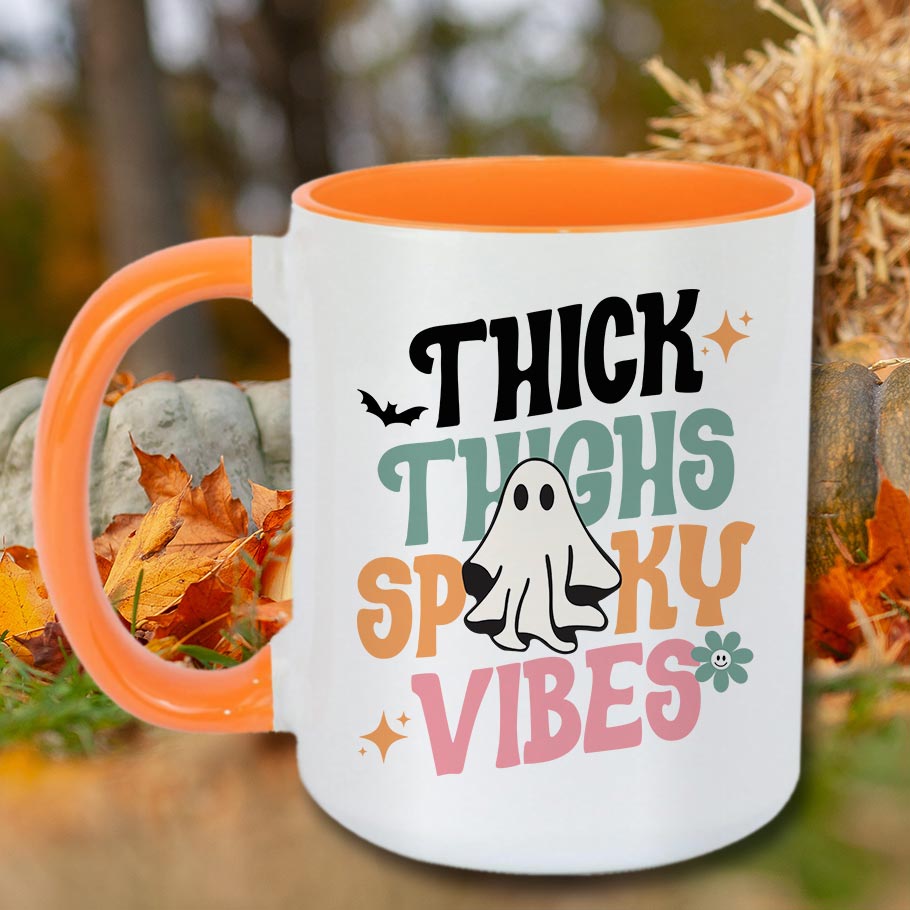 Thick Thighs Spooky Vibes - Mug