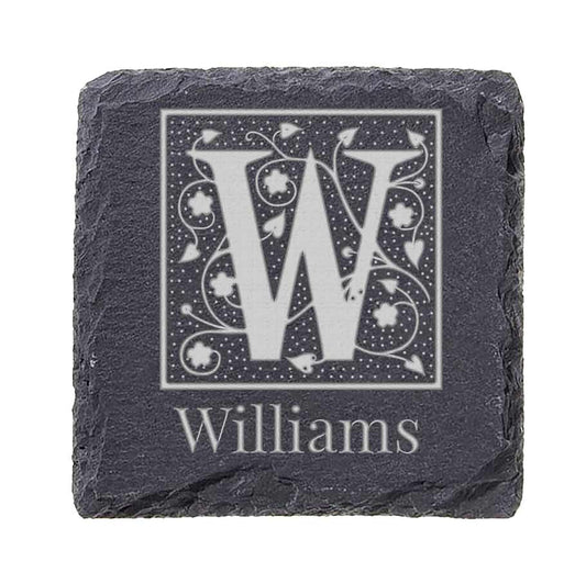 Nabel Monogram Slate Coaster