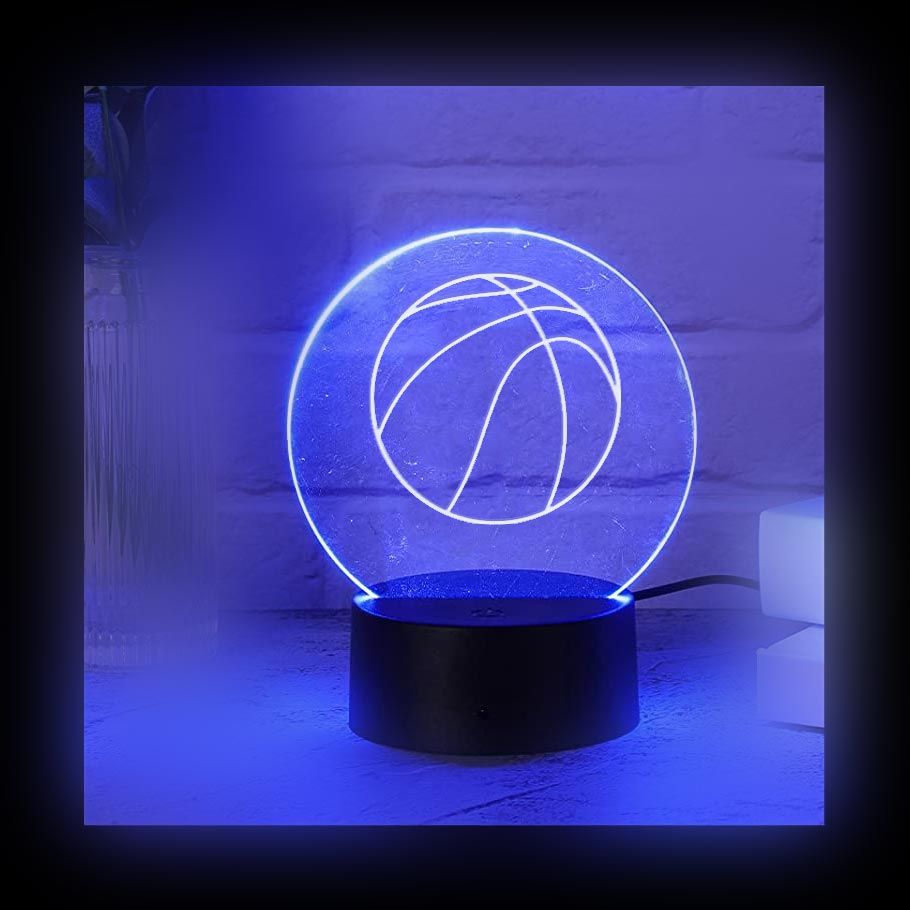 Basketball Sport Color LED Acrylic Light with Remote