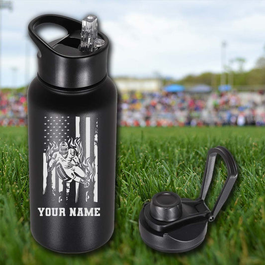 Football Personalized 32oz Stainless Steel Bottle