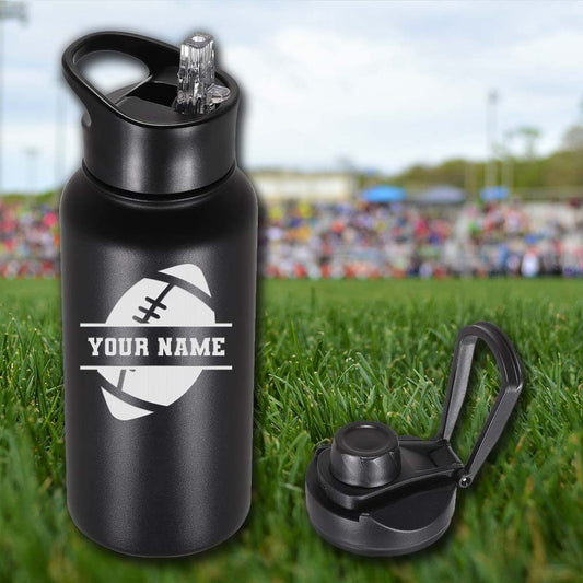 Football Personalized 32oz Stainless Steel Bottle