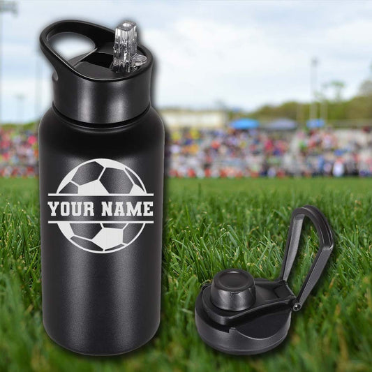 Soccer Personalized 32oz Stainless Steel Bottle