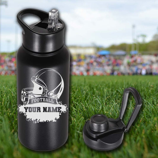 Football Personalized 32oz Stainless Steel Bottle