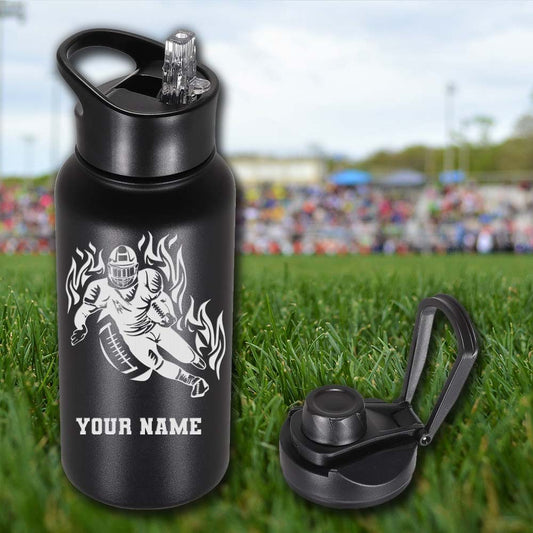 Football Personalized 32oz Stainless Steel Bottle