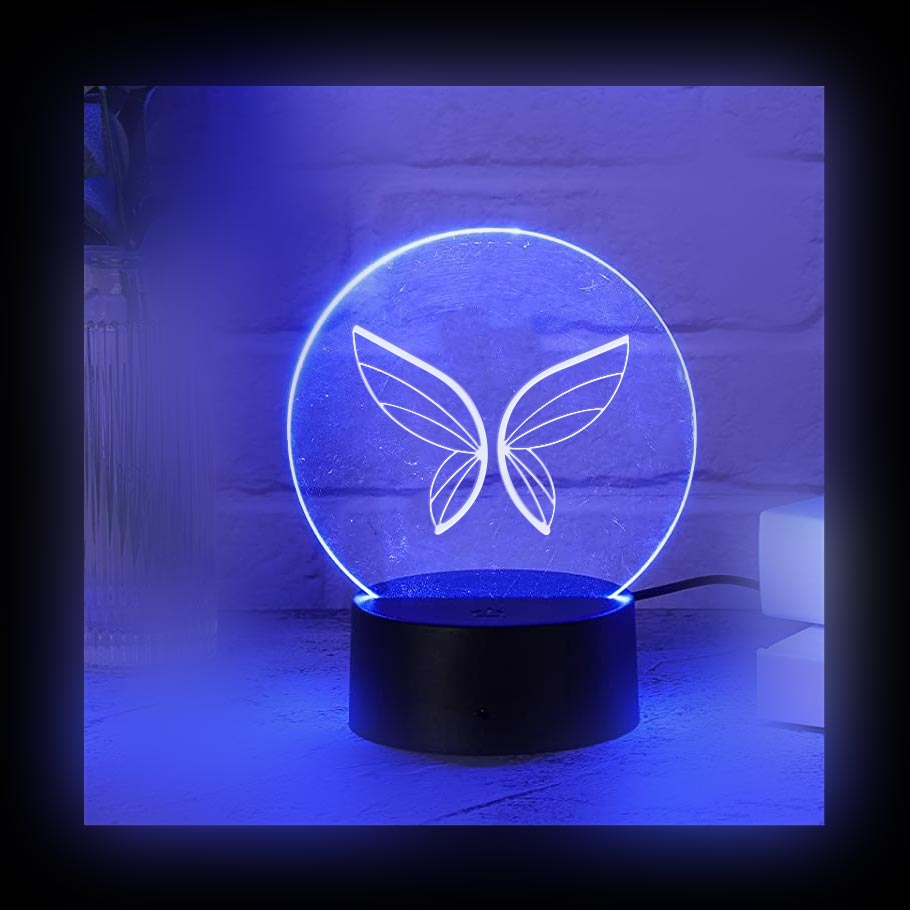 Butterfly Color LED Acrylic Light with Remote
