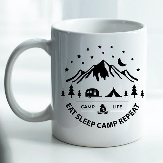 Eat Sleep Camp Repeat - Mug