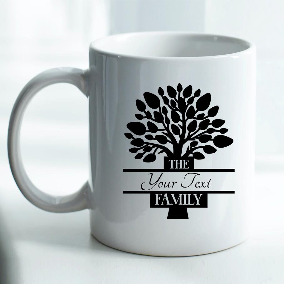 Family Tree (Personalized Monogram) - Mug