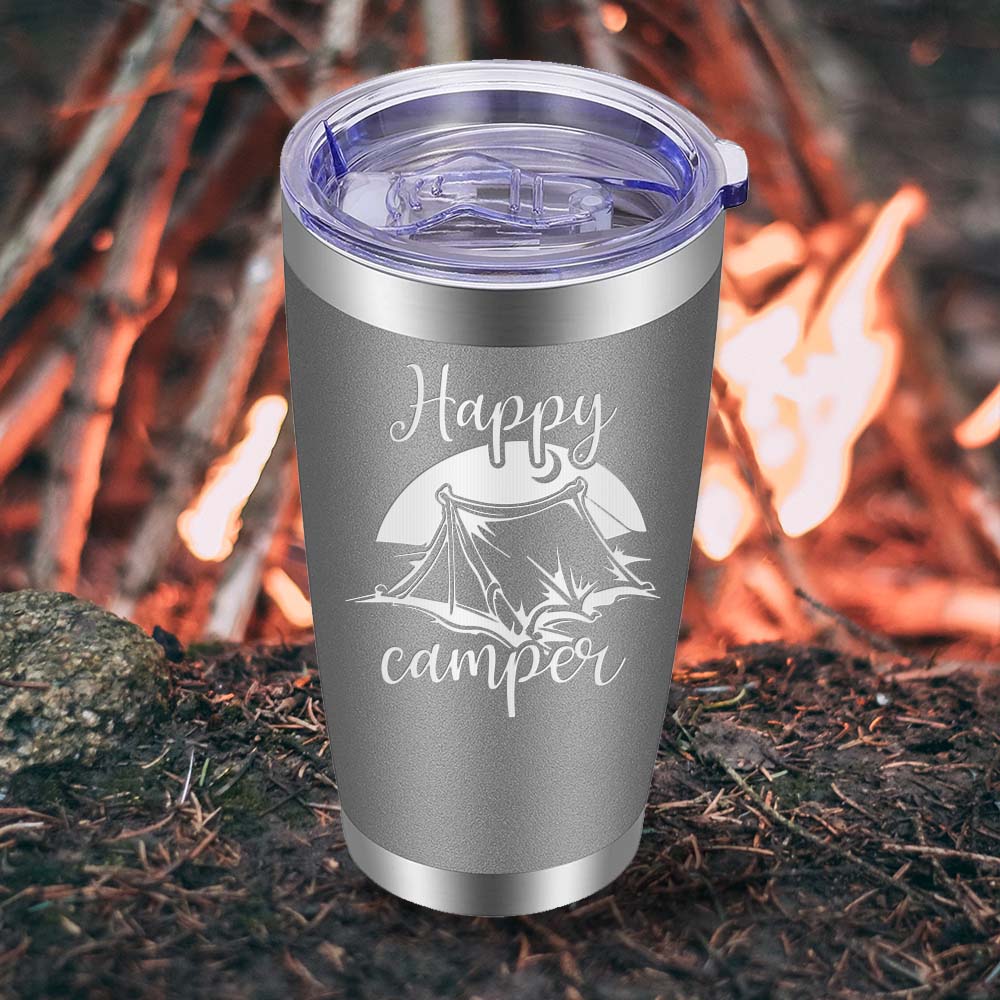 Happy Camper - Style 3 - 20oz Tumbler
