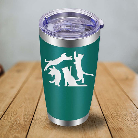 Crazy Cats Silhouette - 20oz Tumbler